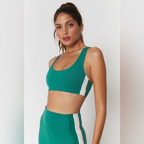 Spiritual Gangster NWT Studio Sports Bra Green Eco Jersey‎ - Picture 1 of 4